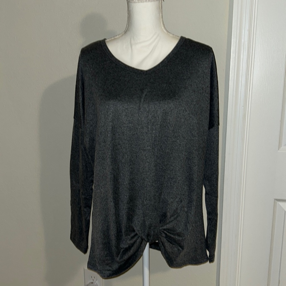 Koncle Women’s Long Sleeve Grey Top, Size L